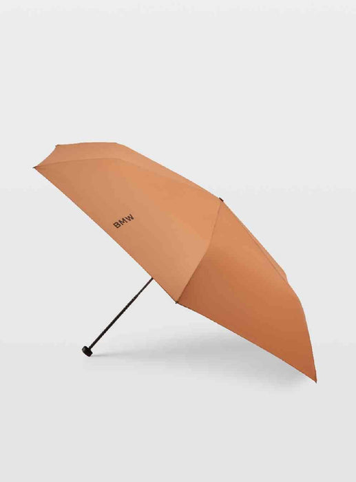 BMW Logo Pocket Umbrella Ultralight Folding Compact - Branded In Cognac