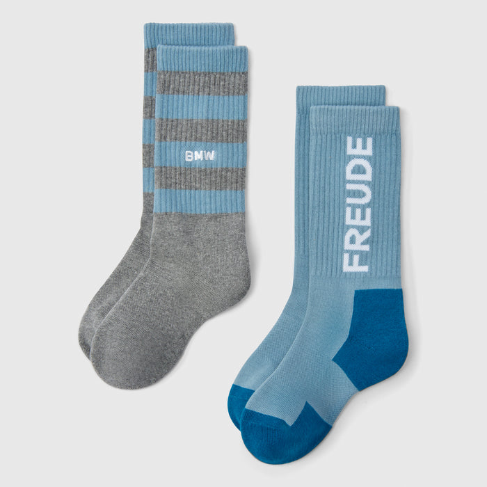 BMW Socks Kids - Grey and Blue