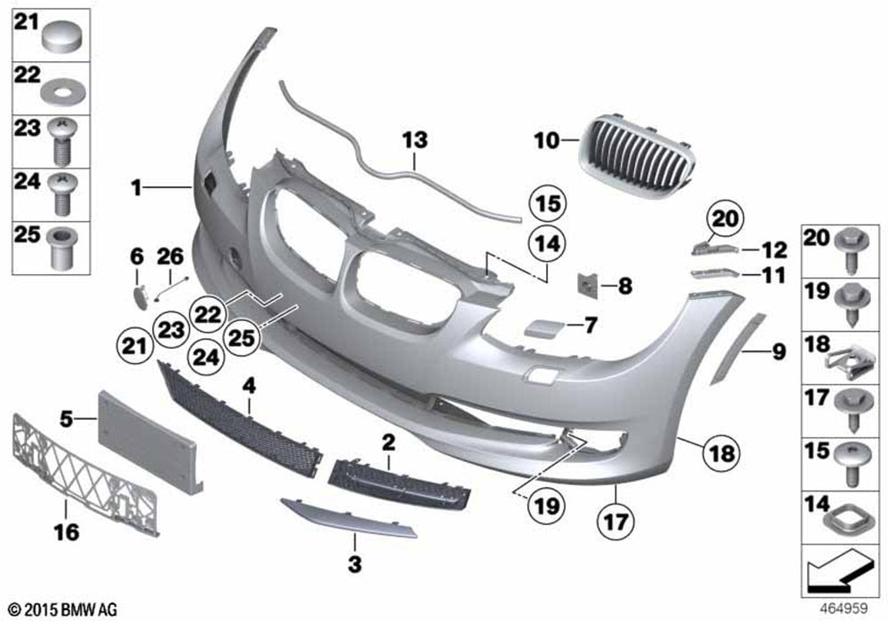 BMW 3 Series Front Bumper Towing Eye Flap Primed Tow Hook Cover