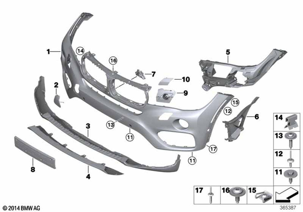 BMW X6 Front Towing Lug Hook Eye Cover Flap Primed Replacement