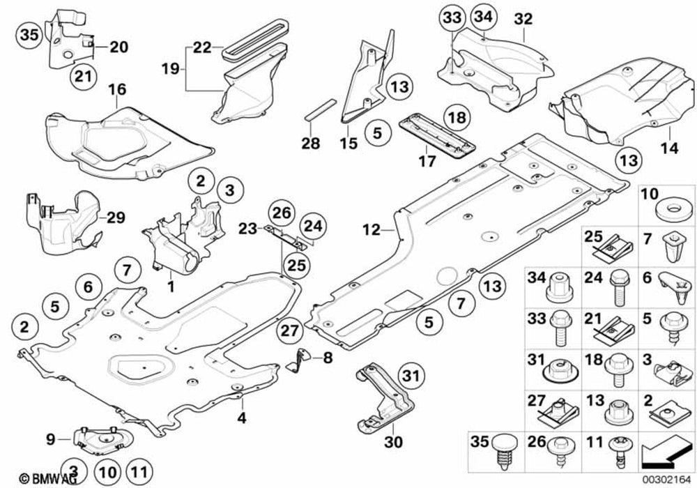 BMW 5 Series Underfloor Coating Centre Transmission Belly Pan